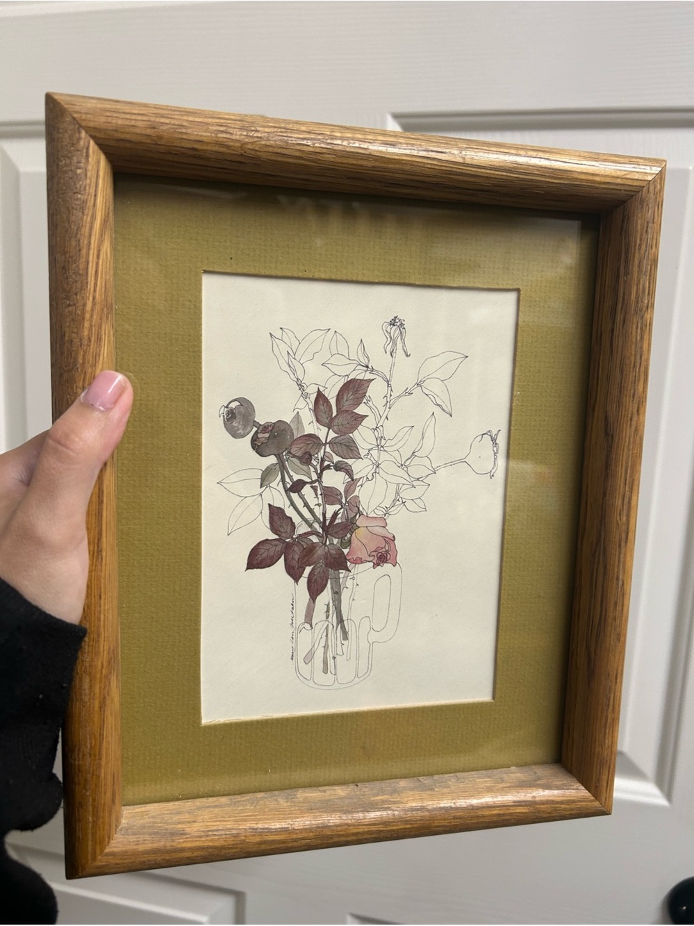 framed floral botanical art print appears to be an Autumn Bouquet piece by Mary